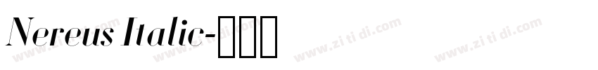 Nereus Italic字体转换